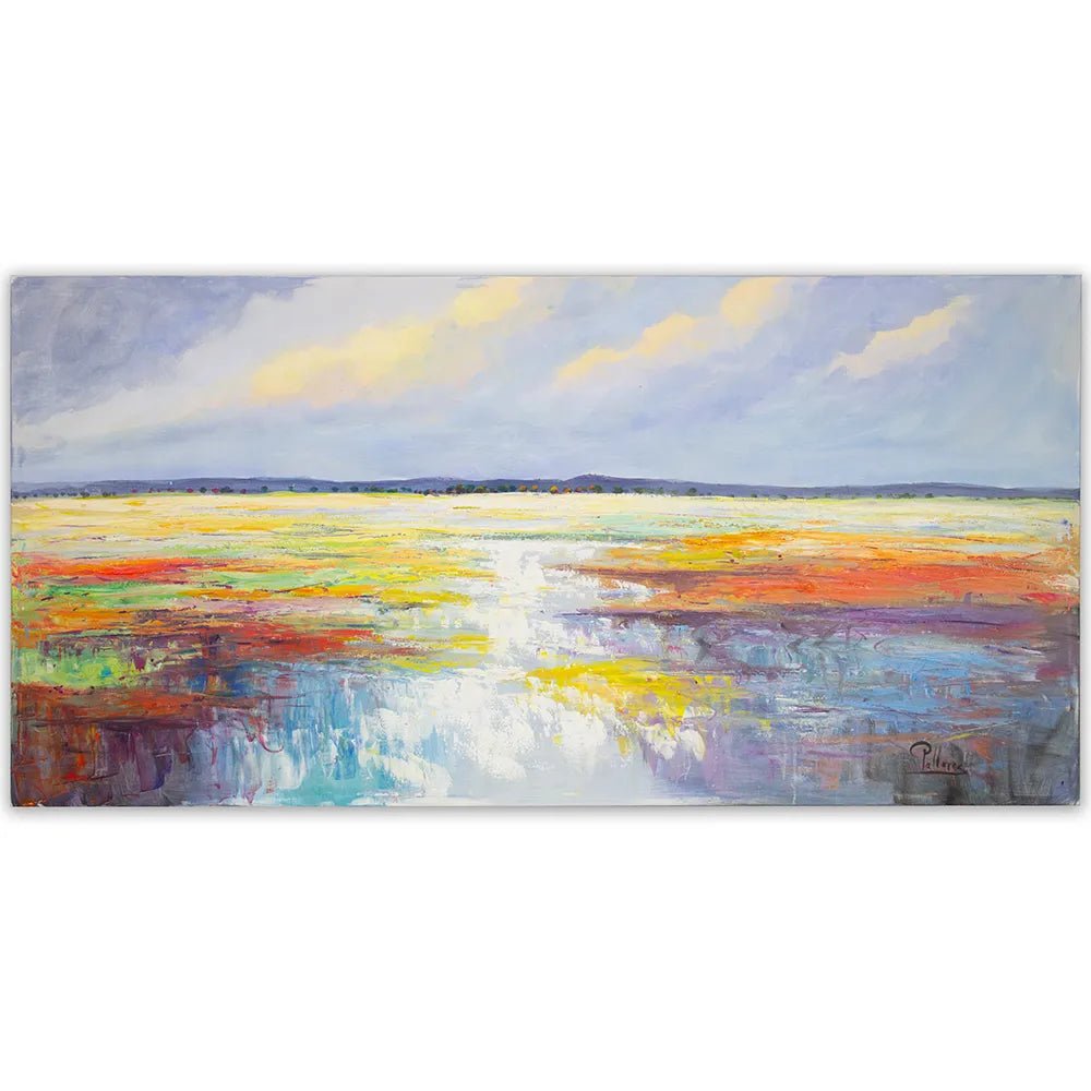 Cuadros originales | Paisaje colorido pintado a mano - DekoArte