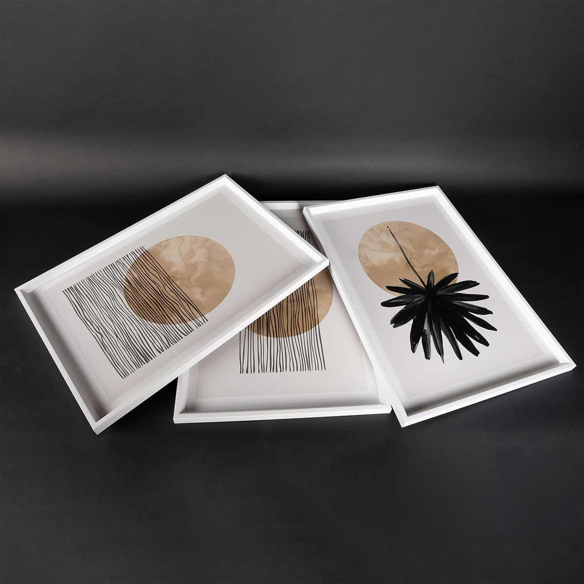 Cuadros Trípticos con Marco Blanco de Estilo Nórdico - DekoArte