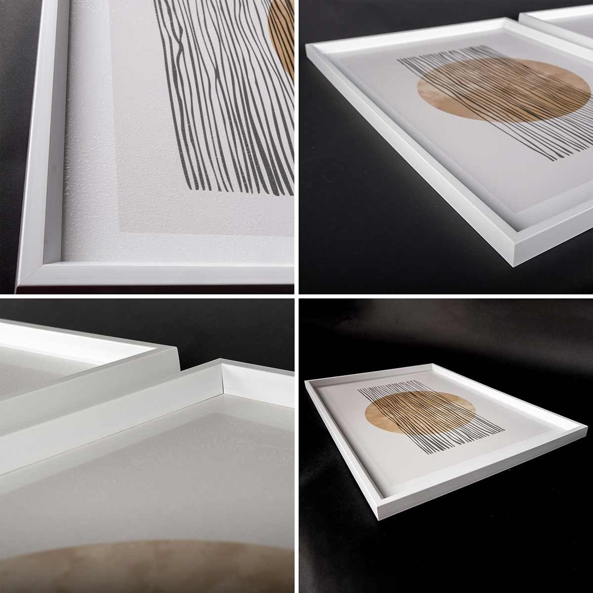 Cuadros Trípticos con Marco Blanco de Estilo Nórdico - DekoArte