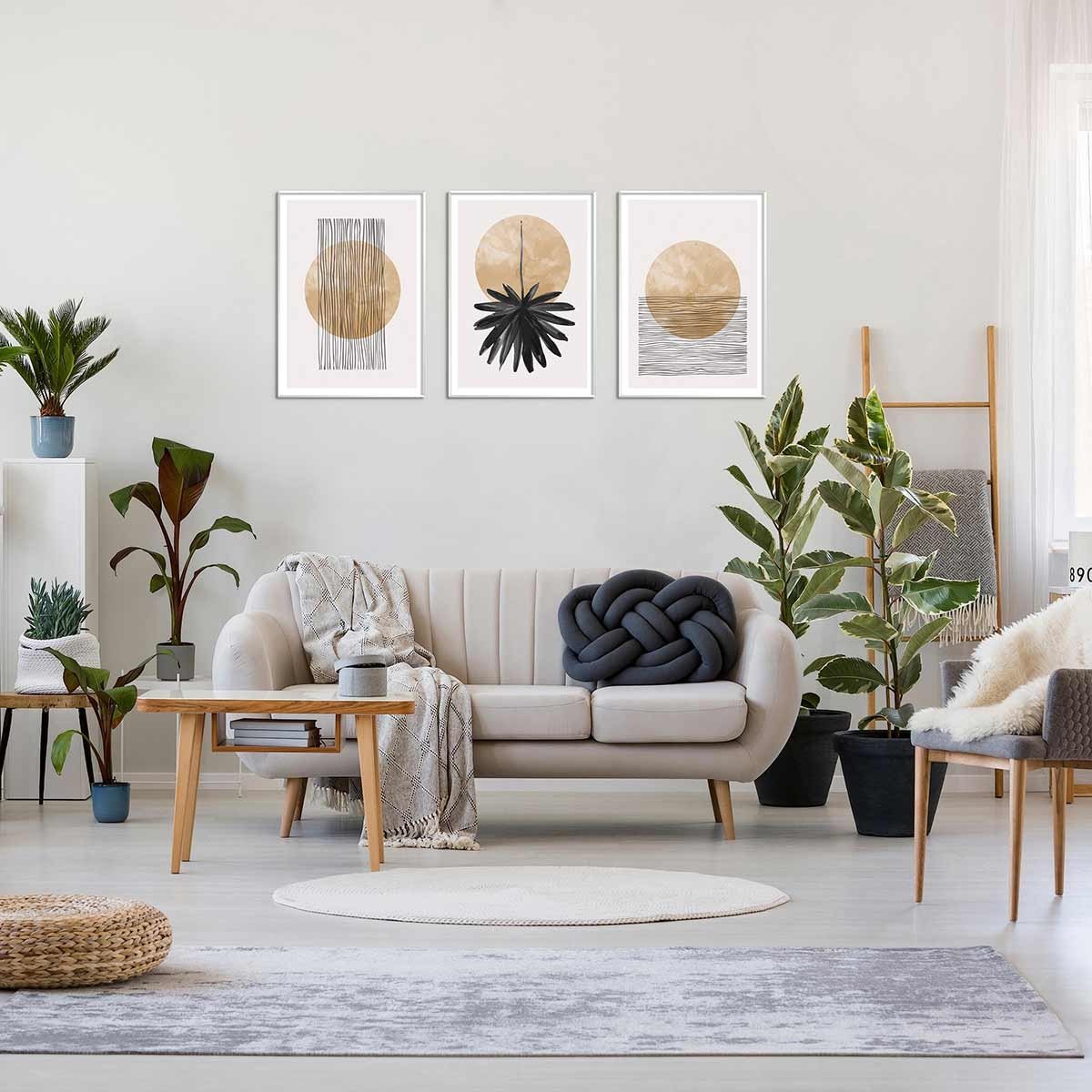 Cuadros Trípticos con Marco Blanco de Estilo Nórdico - DekoArte