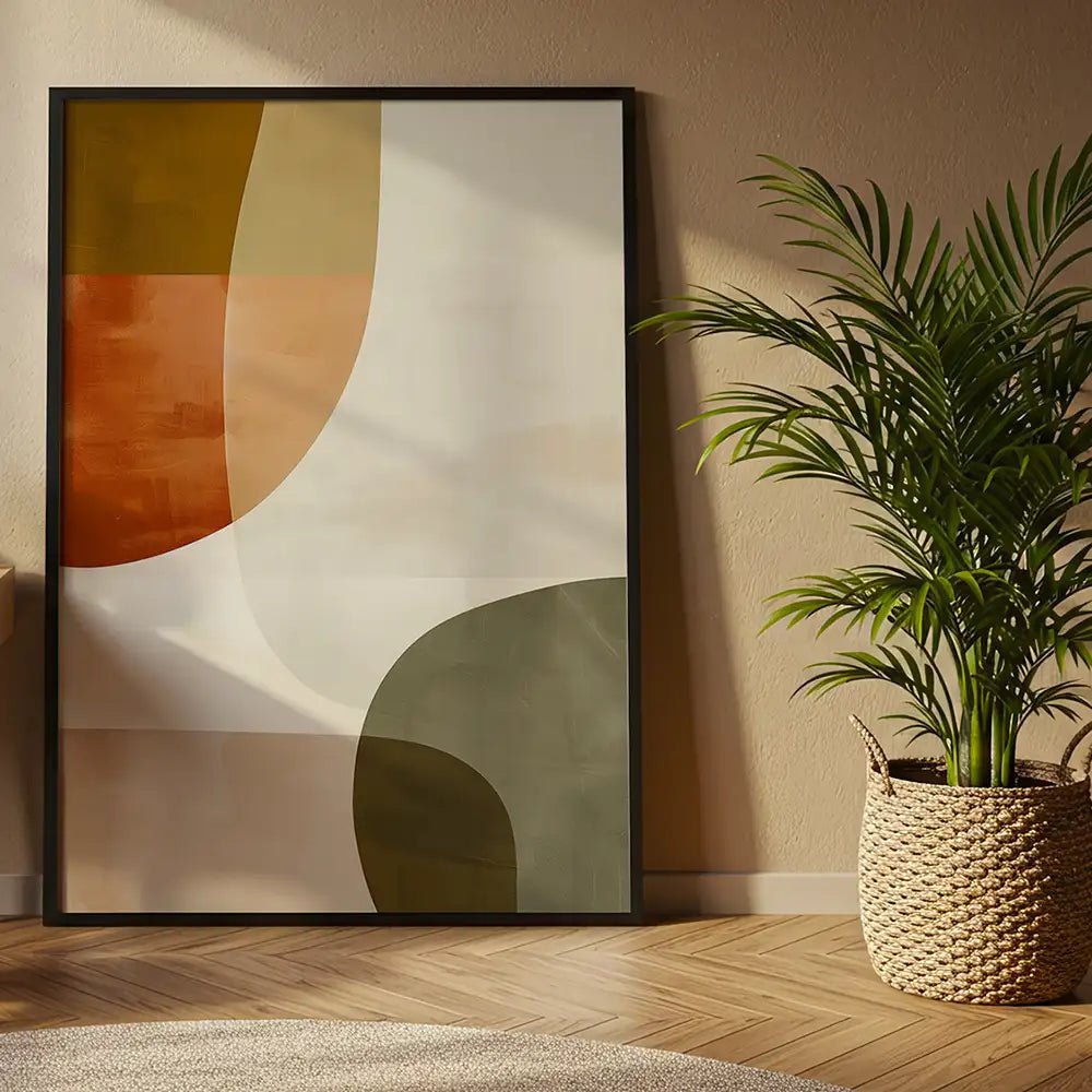 Cuadros verticales con formas | Líneas curvas - DekoArte