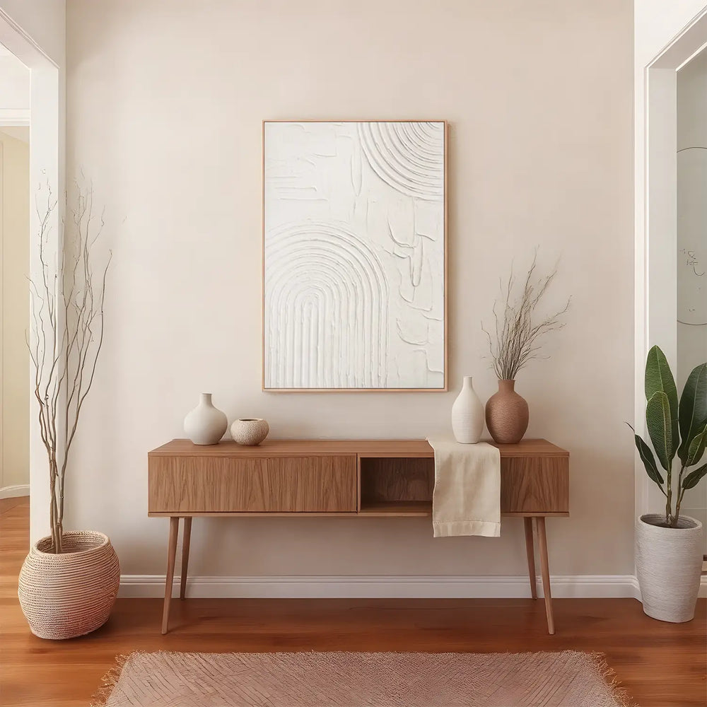 Cuadro en relieve con marco de madera