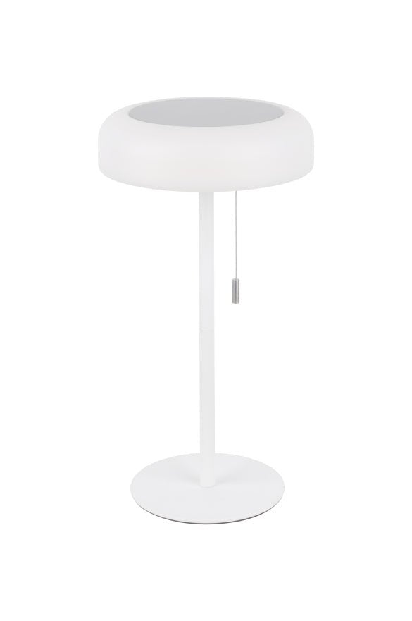 Lámpara de mesa exterior blanca | Diseño recargable solar - DekoArte