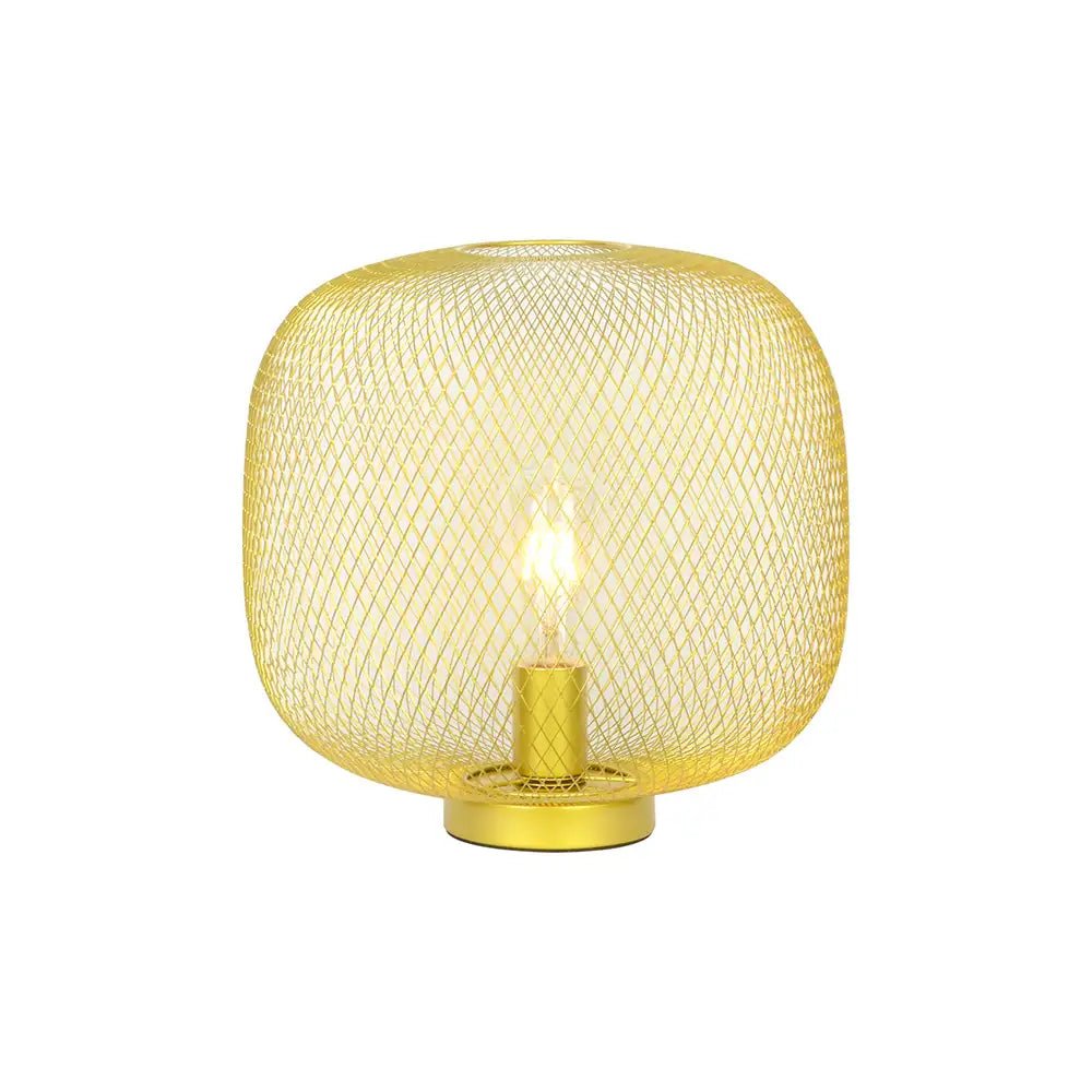 Lámpara de sobremesa dorada | Elegancia metálica decorativa - DekoArte