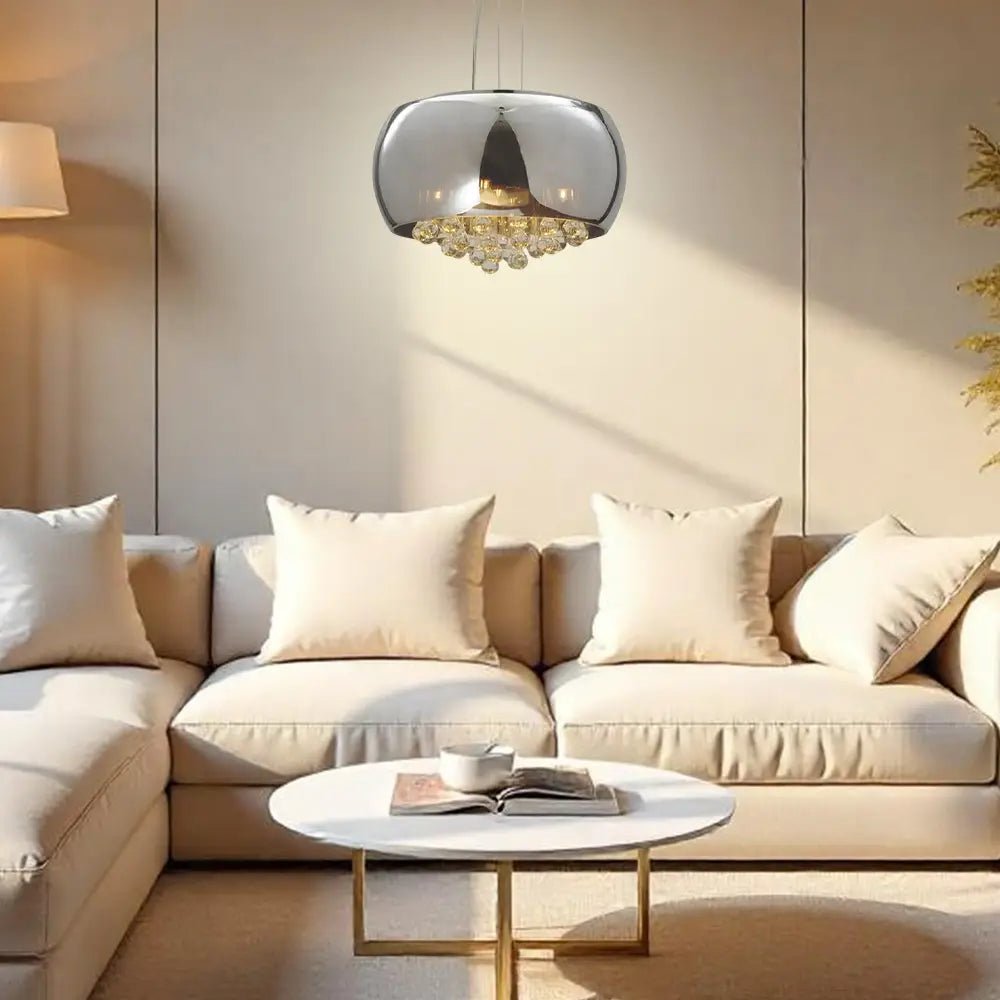 Lámpara de techo comedor cromada con 9 luces | Diseño sofisticado - DekoArte