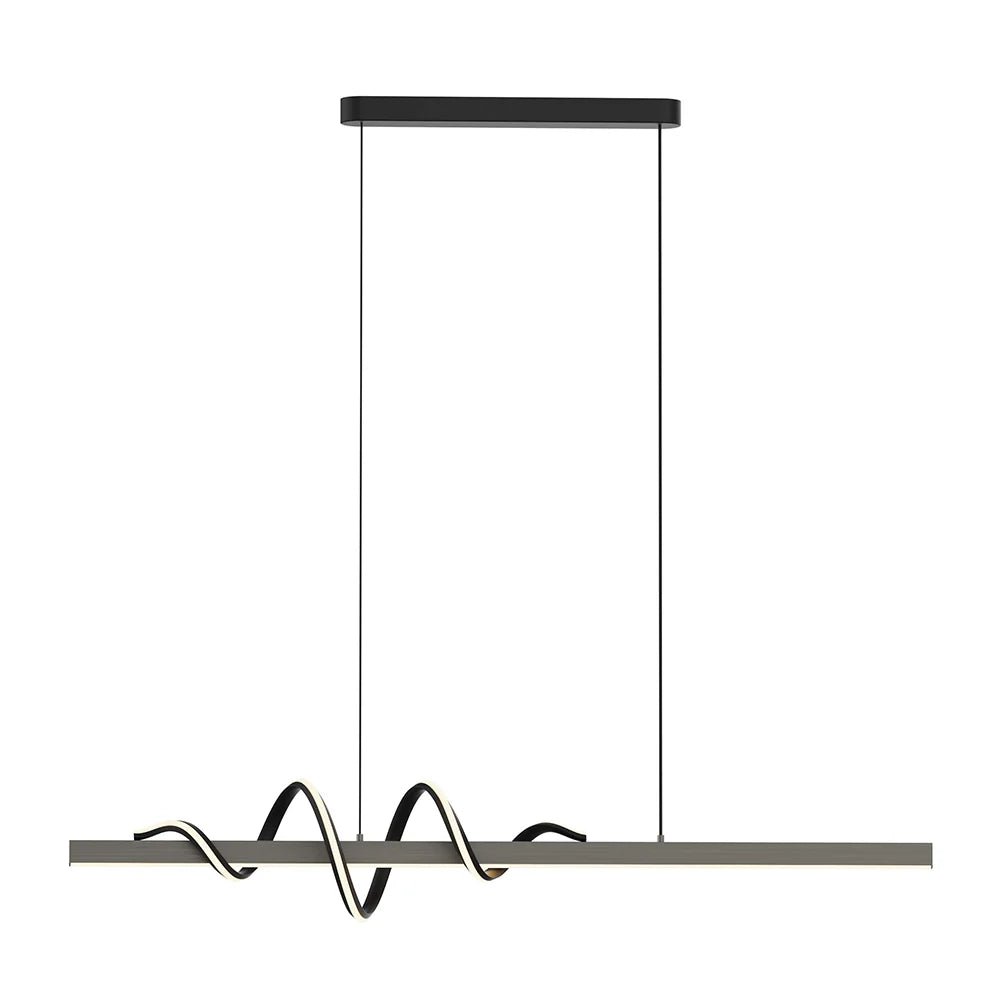 Lámpara de techo LED colgante negra | Minimal - DekoArte