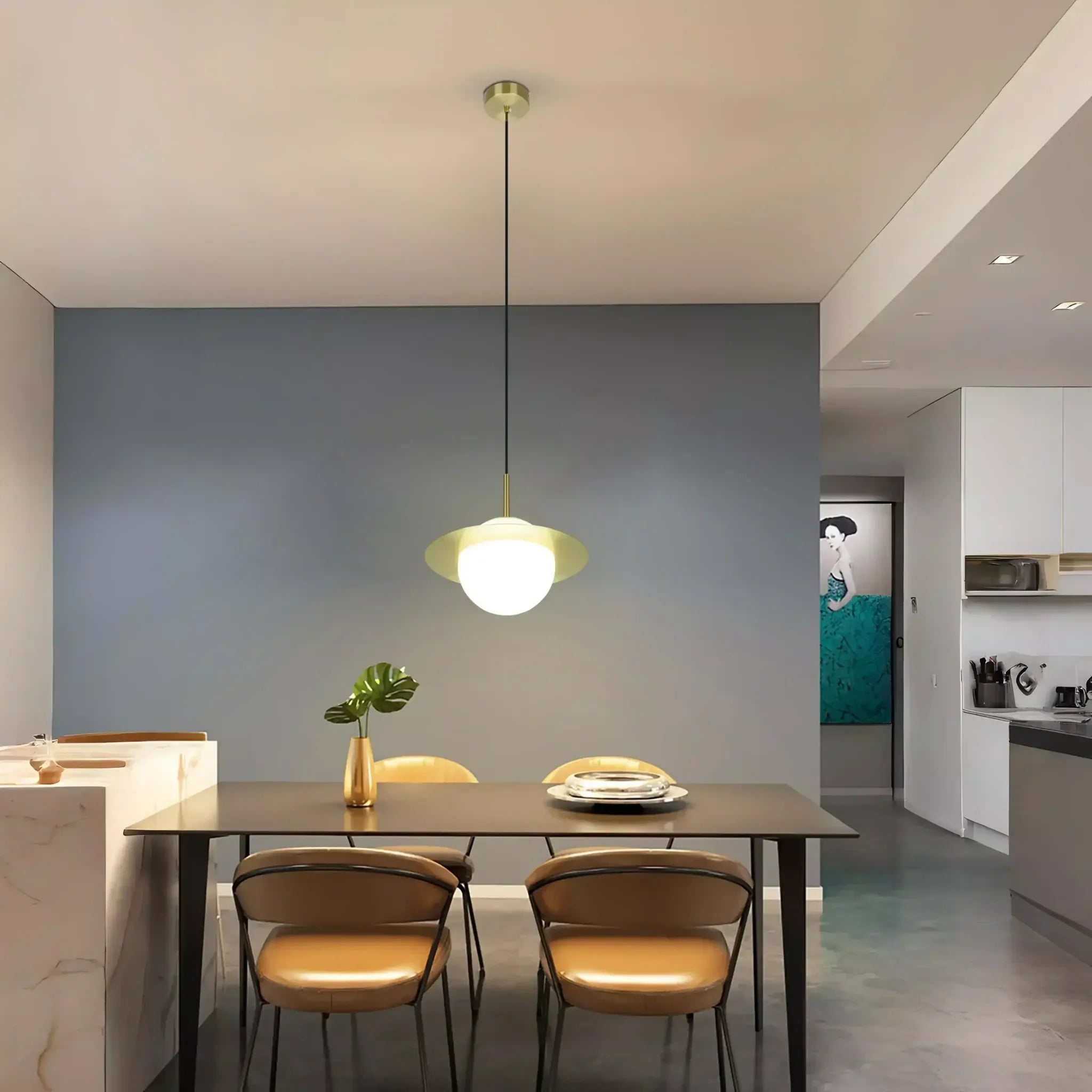 Lámpara de techo moderna en latón cepillado  - DekoArte