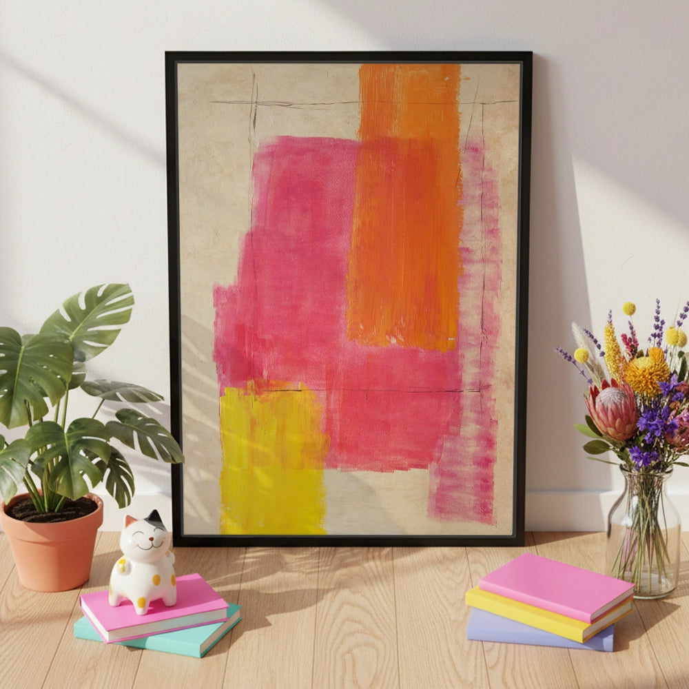 Cuadros alegres abstractos | Pintado a mano