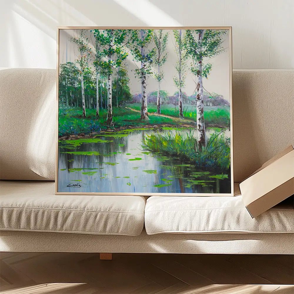 Paisaje vibrante lleno de frescura | Cuadros a mano - DekoArte