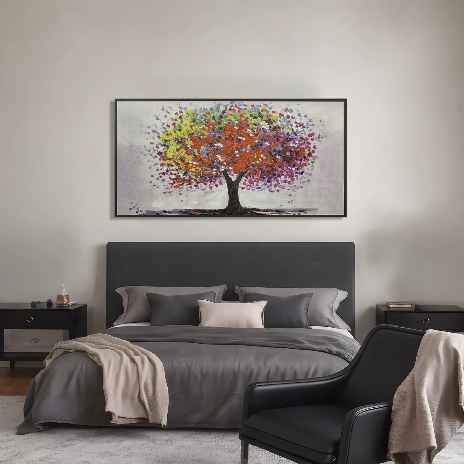 Cuadro pintado a mano árbol de la vida