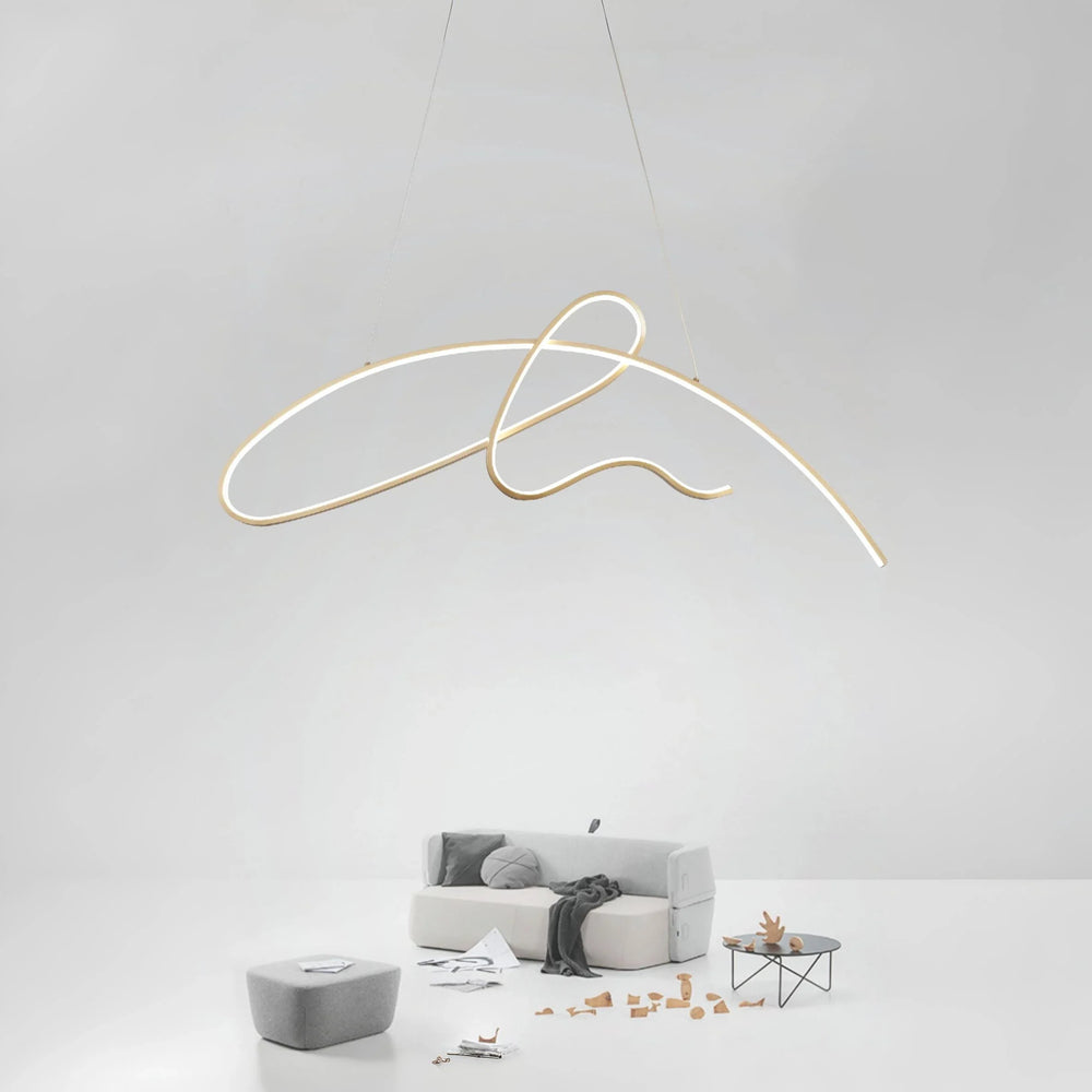 Lámpara de techo LED dorada 