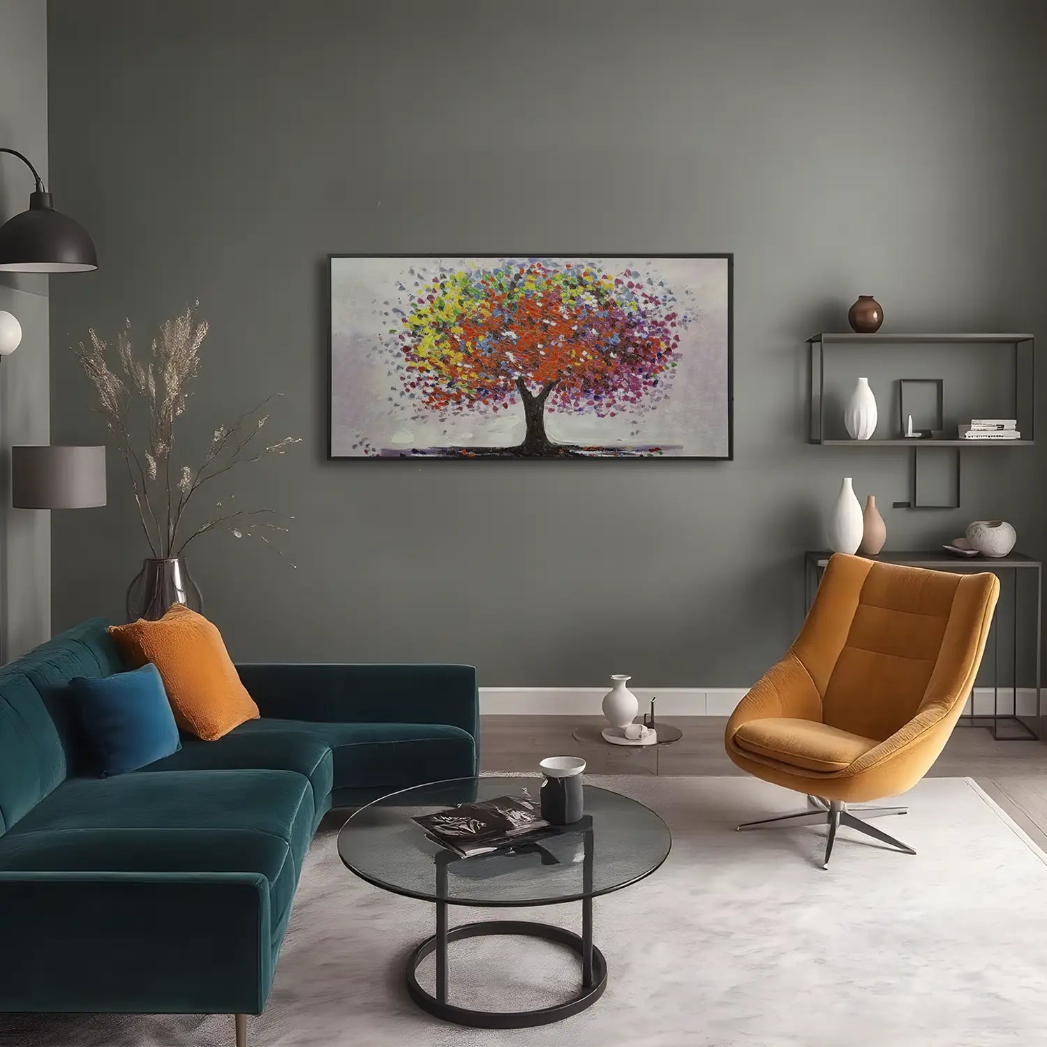Cuadro pintado a mano árbol de la vida