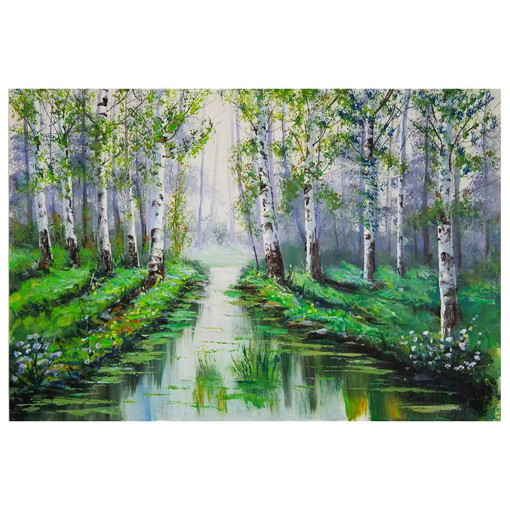 Reflejo del bosque en calma | Cuadros por encargo - DekoArte